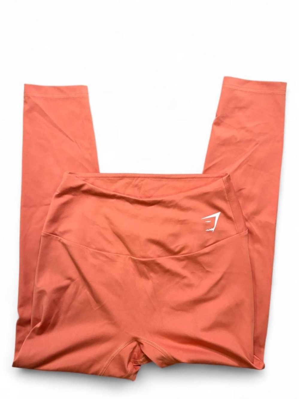Gymshark Kids Coral-Orange High-Waist Active Leggings